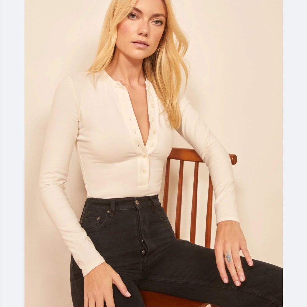 Reformation long sleeve bodysuit